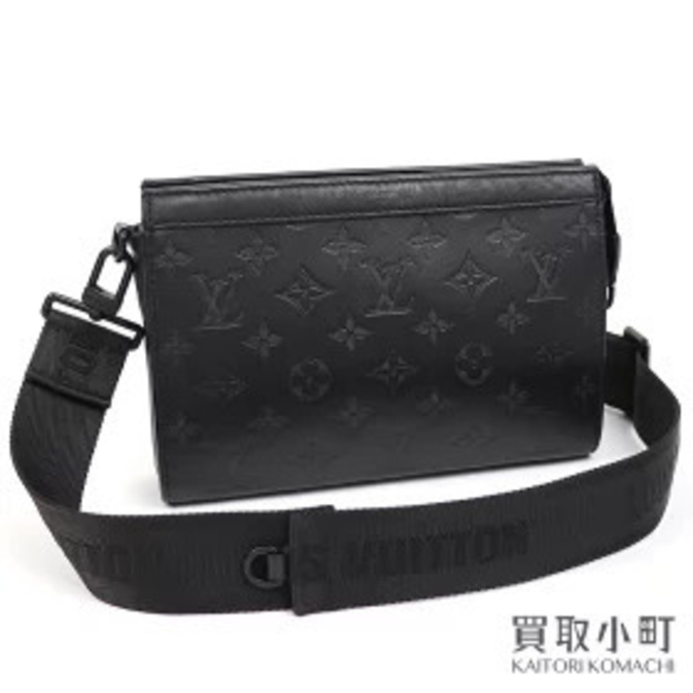 Louis Vuitton Gaston Wearable Wallet Black Monogram Shadow Black Leather